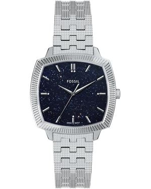 Fossil Nick Jonas X Machine Luxe Aventurine Silver-tone Stainless Steel Watch - Gray