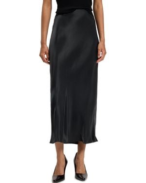 BOSS Boss By Regular-fit Maxi Satin Skirt - Black