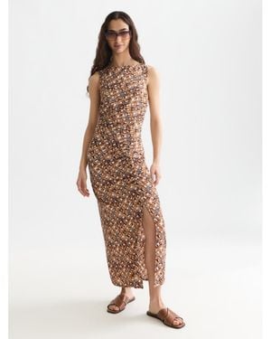 Scotch & Soda Scotch And Soda Dresses Printed Textured Midi Dress - White