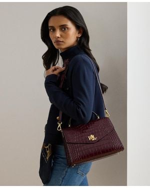 Ralph Lauren Small Tasha Satchel Bag - Purple