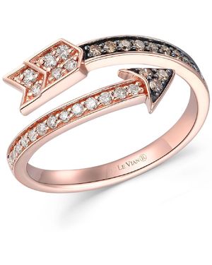 Le Vian Nude Diamond & Chocolate Diamond Arrow Ring (1/3 Ct. T.w. - Pink