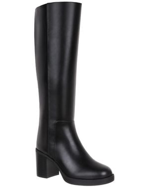 On 34th Priscillaa Round Toe Tall Boots - Black