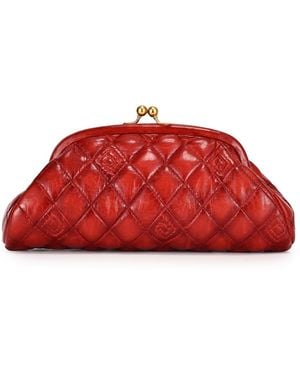 Old Trend Petunia Quilted Mini Beauty Clutch Handbag - Red