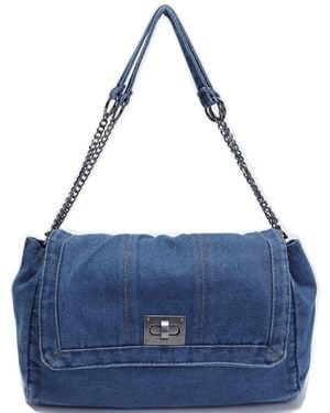 Susu Astra Chain Flap Shoulder Bag - Blue