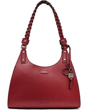 Calvin Klein Shelly Mini Satchel Bag - Red