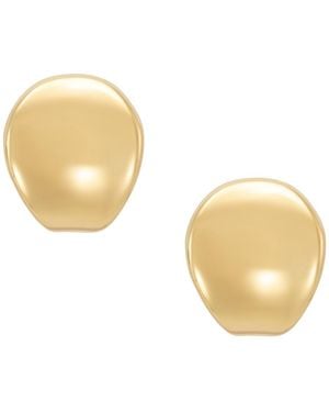 Italian Gold Graduated Small Hoop Earrings - Natural