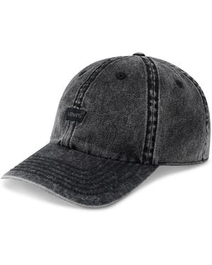 Levi's Snow Washed Batwing Logo Baseball Hat - Black