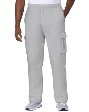 Kingsize Reverse Weave Cargo Pants - Gray