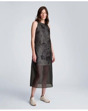 Kenneth Cole Sleeveless Sheer Overlay Dress - Multicolor
