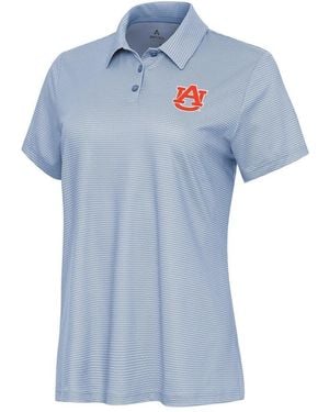 Antigua White/light Blue Auburn Tigers Rings Polo Shirt