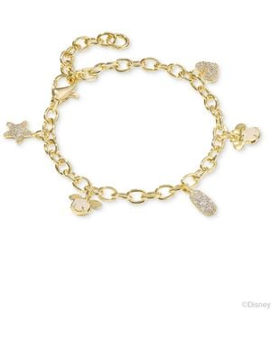 Kendra Scott Disney | 14k -plated Mixed Stone Mickey & Minnie Mouse Charm Bracelet - Metallic