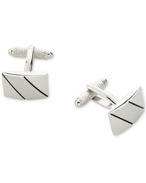 Perry Ellis Diagonal Line Cufflinks - Metallic