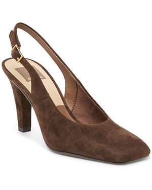 Dolce Vita Gessia Snip Toe Slingback Heeled Pumps - Brown