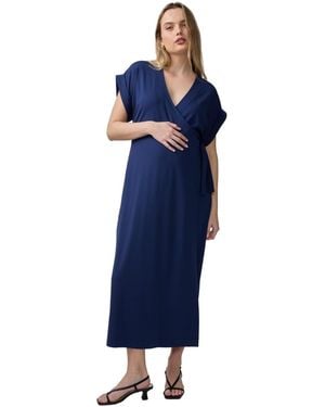 Ingrid & Isabel Ingrid + Isabel Maternity Ingrid + Isabel Short Sleeve Wrap Knit Dress - Blue