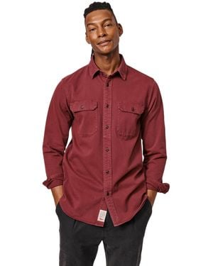 aubi Normanby Button Up Shirt - Red