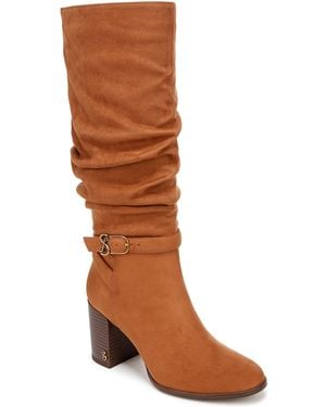 Sam & Libby Round Toe Slouchy Knee Boots - Brown