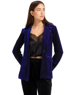 Belle & Bloom Eternity Velvet Blazer - Blue