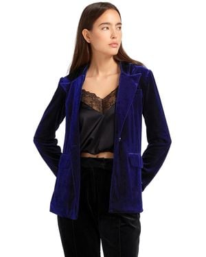 Belle & Bloom Eternity Velvet Blazer - Blue
