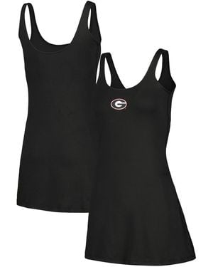 ZooZatZ Georgia Bulldogs Logo Scoop Neck Dress - Black