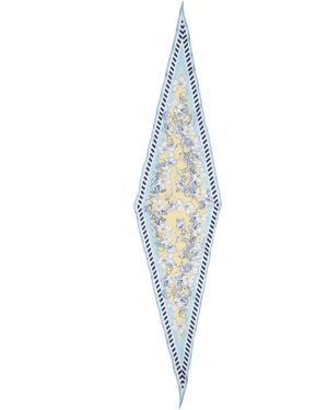 Bespoke Fashion Ditsy Floral Diamond Scarf - White