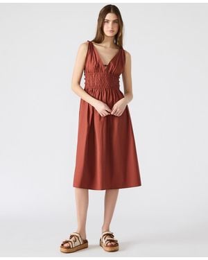 Steve Madden Kassie Cotton Midi Dress - Red