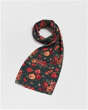 Fable England Roses Pashmina Scarf - Blue