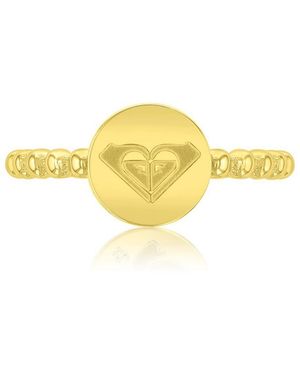 Roxy Waterproof Yellow Triangular Heart Beads Ring