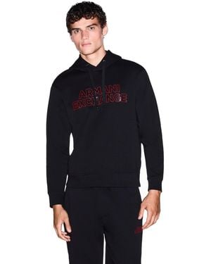 ARMANI EXCHANGE | Sttement Logo Grphic Pullover Hoodie - Blue