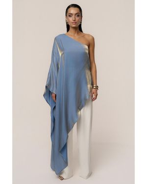 JLUXLABEL Cher Iridescent Top - Blue