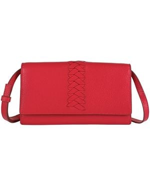 Lodis Leather Details Traveler Bag - Red