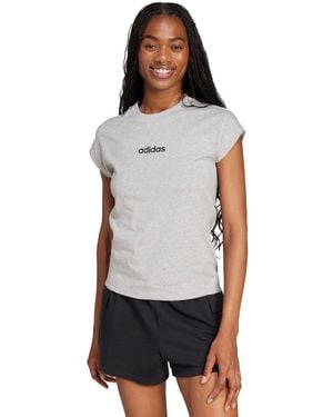 adidas Essentials Linear Cotton T-shirt - White