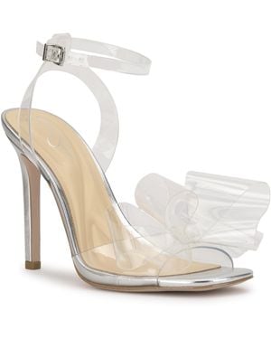 Jessica Simpson Olivine Vinyl Bow Stiletto Dress Sandals - White