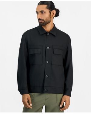 BOSS Hugo By Juliano Slim-fit Twill Pleated-back Jacket - Black