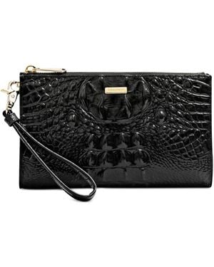 Brahmin Daisy Leather Melbourne Wristlet - Black