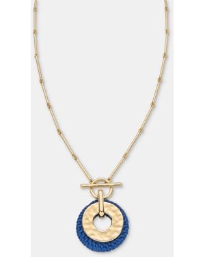 Style & Co. Gold-tone Long Disc Pendant Necklace - Metallic