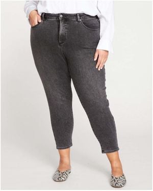 UNIVERSAL STANDARD Plus Size Joni High Rise Curve Slim Leg Jeans - Gray
