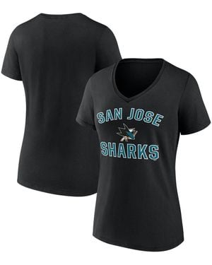 LOGO ATHLETIC San Jose Sharks Arch Victory V-neck T-shirt - Black