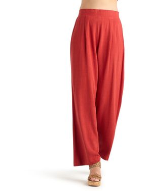 Bcx Mid-rise Wide-leg Pull-on Pants - Red