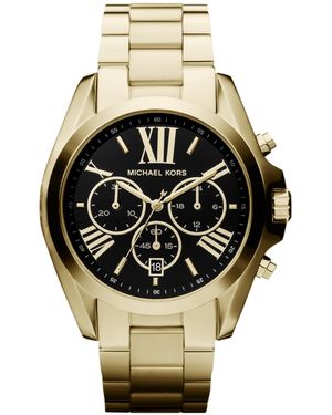 Michael Kors Women's Chronograph Bradshaw Gold-tone Stainless Steel Bracelet Watch 43mm Mk5739 - Multicolor