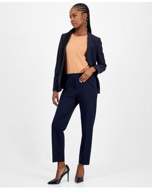 BarIII Compression High-rise Straight-leg Pants - Blue