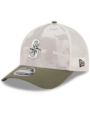 KTZ Light Beige/olive Seattle Mariners 2025 Armed Forces Day 9forty M-crown A-frame Adjustable Hat - White