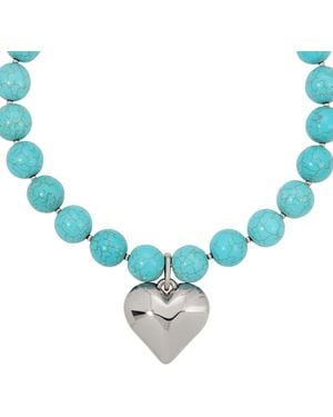 Ettika Luck And Love Turquoise Beaded Choker Necklace - Blue