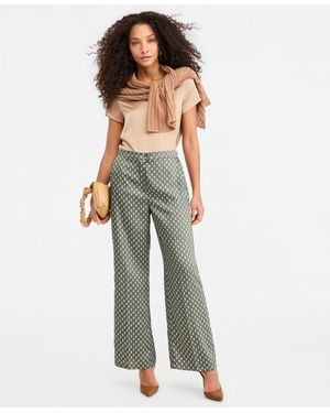 Marella Emmbuona Satin Print Wide-leg Pants - Multicolor