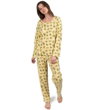 Leveret Matching Family Two-piece Cotton Long Sleeve Loose Fit Pajamas - Metallic