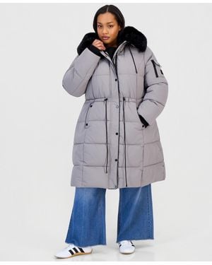 Steve Madden 3/4 Ff Anorak Puff - Gray