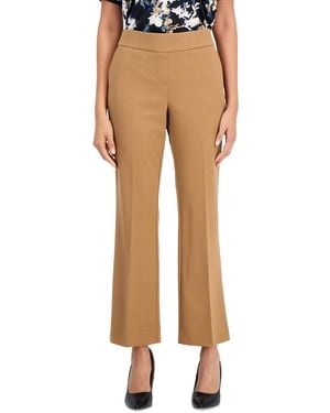 Anne Klein Essentials Petite Mid-rise Pull-on Press-pleat Pants - Red