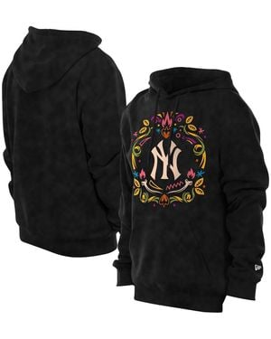KTZ Los Angeles Dodgers Dia De Los Muertos Brushed Fleece Hoodie - Black