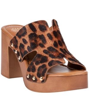 Gc Shoes Cocktail Cutout Wooden Block Heel Platform Sandals - Brown