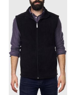 Alpine Swiss Full Zip Up Fleece Vest Lightweight Warm Sleeveless Jacket - Blue