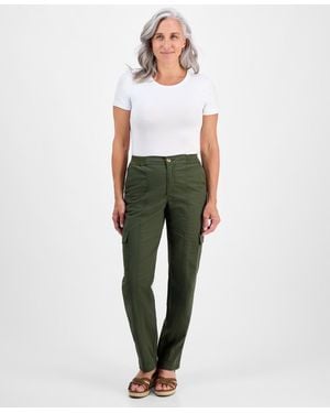 Style & Co. Petite Knit-waist Cargo-pocket Utility Pants - Multicolor